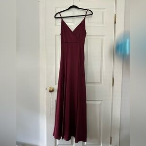Lulus Burgundy/cabernet Satin Dress